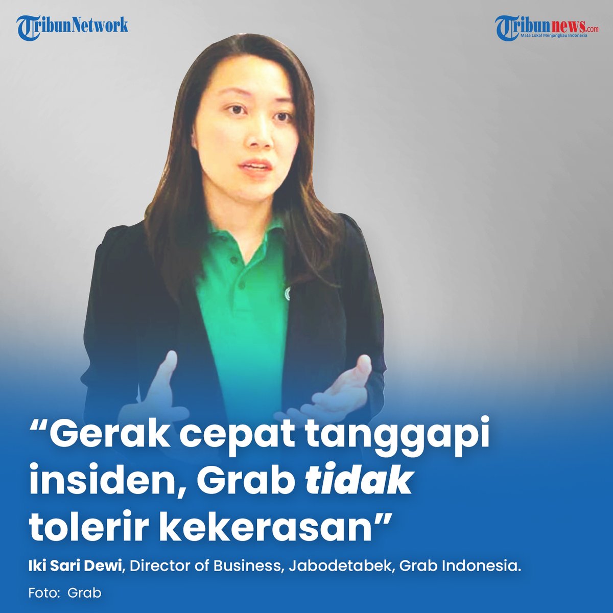 tribunnews's tweet photo. Terkait pelaporan insiden kekerasan yang melibatkan mitra pengemudi dan penumpang di Jakarta dini hari, 23 Desember 2021, Ibu Iki Sari Dewi juru bicara Grab Indonesia berikan tanggapan resmi.
Iki menegaskan bahwa keselamatan & keamanan adalah prioritas Grab.
#GrabID
#Tribunnews https://t.co/OCSQXXodKf