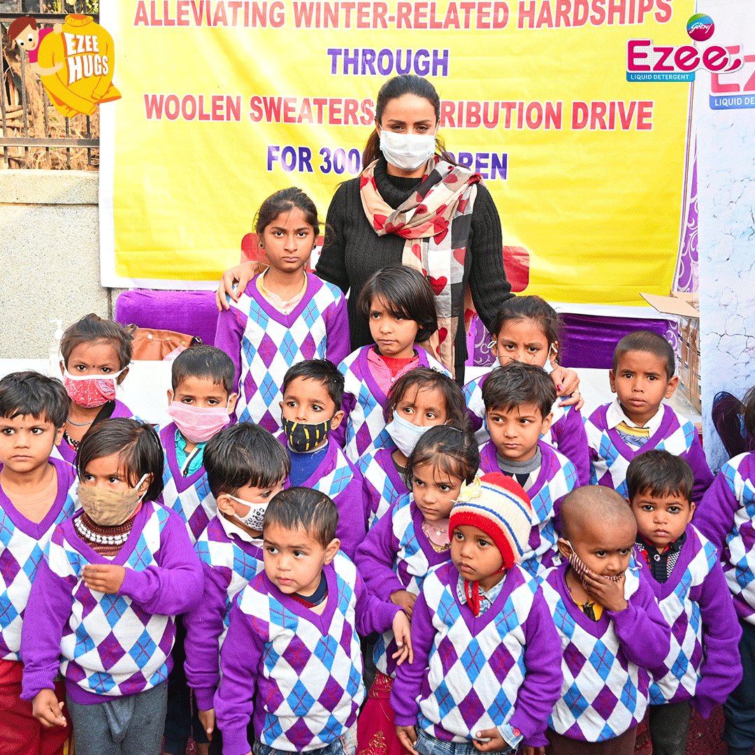 We collaborated with <a href="/GulPanag/">Gul Panag</a> to support our #EzeeHugs initiative through which we donated sweaters to the underprivileged children. We urge you all to contribute by donating your old woolens to those in need around you &amp; together, let's spread warm Ezee hugs this winter season.