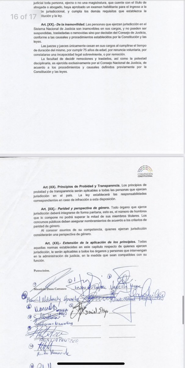 josefina_delaf's tweet photo. 🚨 Ingresó una propuesta de norma que rediseña el Poder Judicial. Incluye FIN a la Justicia Militar, eliminación de los abogados integrantes y cambios en la designación de jueces. Firman 16 convencionales, entre ellos Mauricio Daza y Manuela Royo. https://t.co/Y8ZDA83GHs