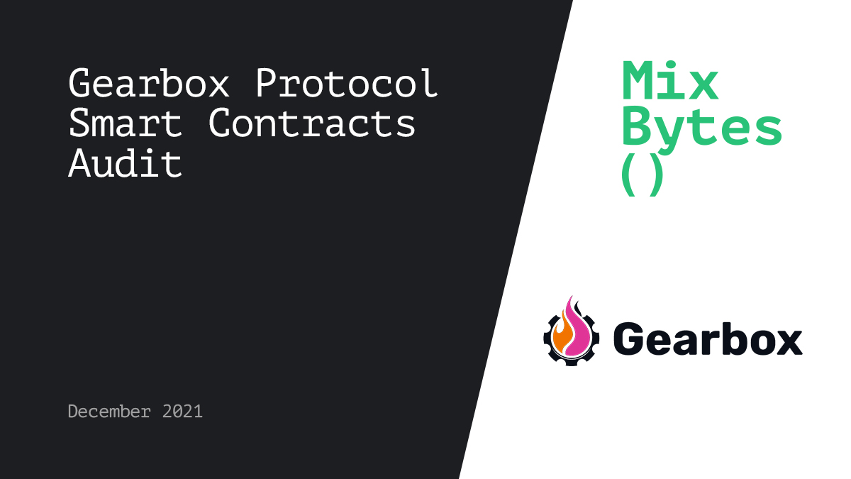 🍾 Congratulations to our client <a href="/GearboxProtocol/">Gearbox Protocol</a> on the long-awaited launch. Leverage 2.0 for the win!
➡️Check out the detailed audit report here:bit.ly/3yRUiWW
#DeFi  #security #SmartContractAudit