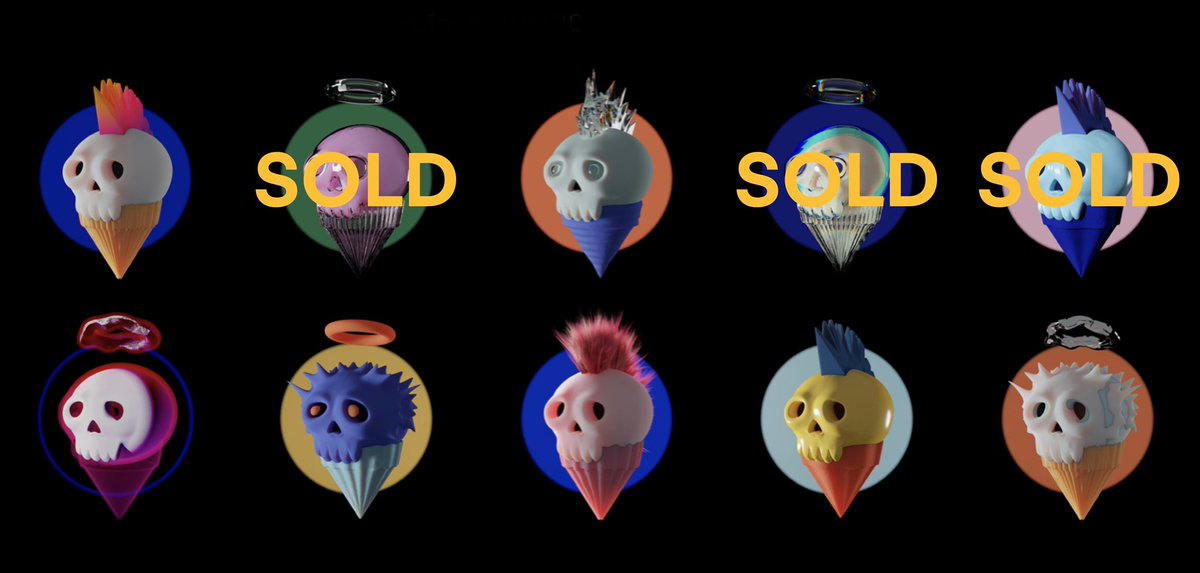 cbtnft's tweet photo. Gm lovely people!
Made 2 #creemo sales this week and 7 Creemo’s left from the genesis series. New series are on the way💙
https://t.co/cbGzVYy3XN
#nft #NFTCommunity 🍦💀🖤 https://t.co/efxesgcV0L