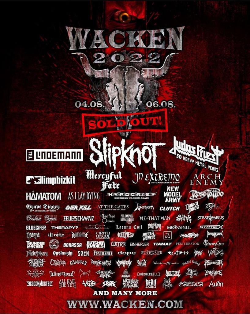 See you next year <a href="/Wacken/">Wacken Open Air</a> Germany! 
Hope everything goes well!🤘🏻