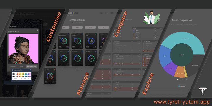 tyrell_yutani's tweet photo. https://t.co/MMiXAcoRQS << Major site update released.  Download avatars, Compare job rarities, Analyse asteroid yields, Explore system composition. Happy Holidays and Enjoy!! #influenceth #playandearn #adalia #mmo #strategy #NFTs https://t.co/tmim0kN3GA