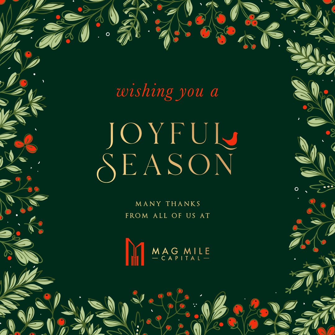 MagMileCapital's tweet photo. Have a great holiday weekend from all of us at Mag Mile Capital! 🎄 https://t.co/JPGNXWPuOM