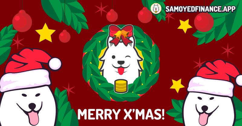 samoyedfinance's tweet photo. Ho Ho Ho,

We wish Samoyers a merry X'mas

and a Happy new NFTs.

Visit our X'Mas new Home here : https://t.co/VeiJ9hNjUO

#Samoyed #SMOY #SamoyedFinance #BinanceSmartChain #BSC #DeFi #DOGE #Binance #NFT #GameFi https://t.co/8Wtqvea9wt