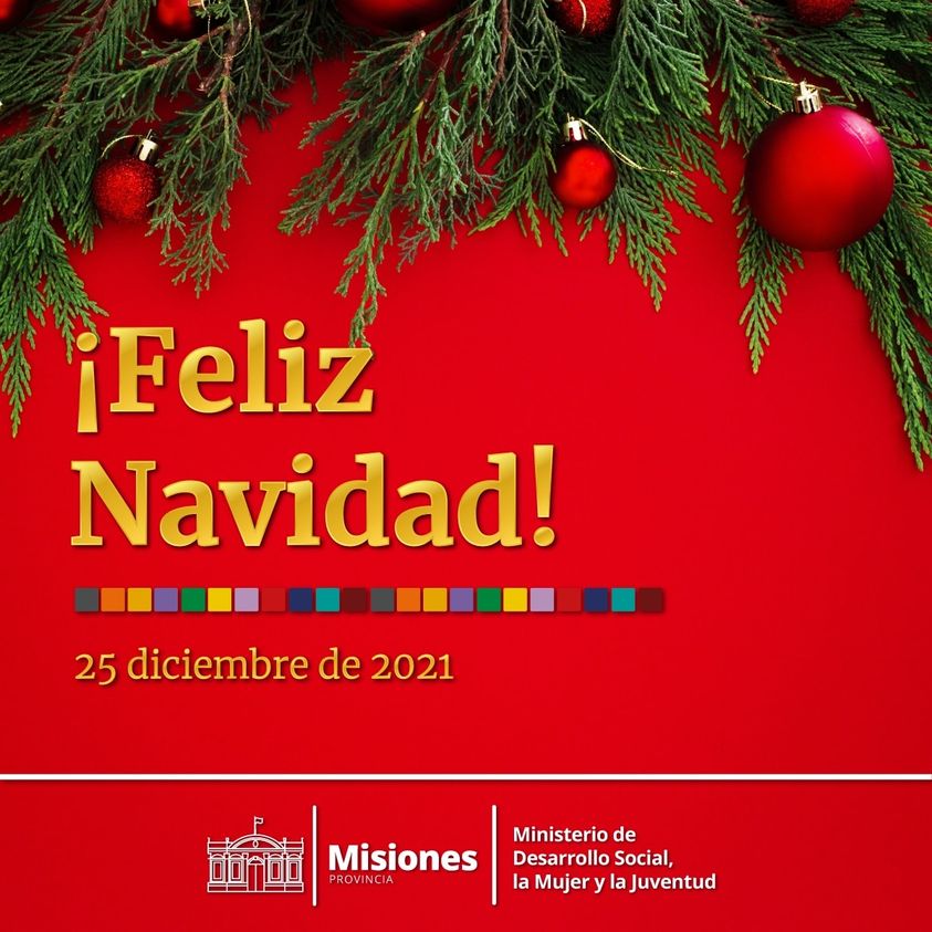 Felices Fiestas Familias Misioneras! Feliz Navidad a todos y todas los que habitan nuestra querida tierra colorada! Mi mayor deseo es que pasen unidos y en familia 🎄