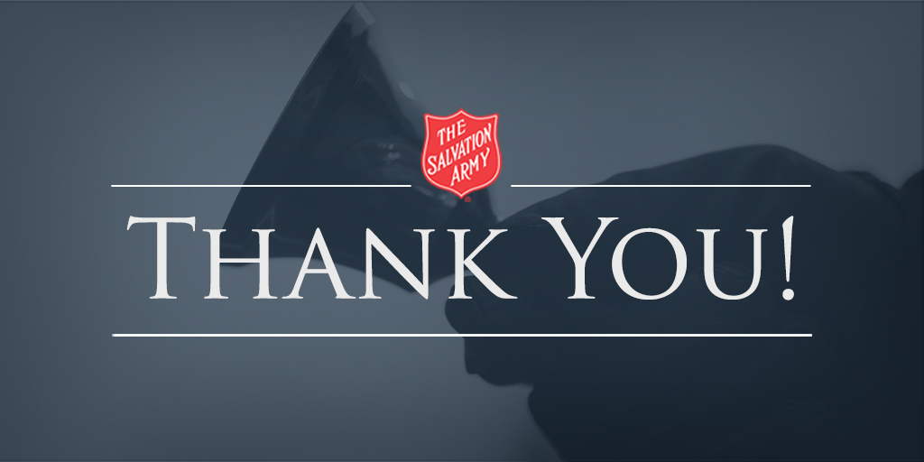 Today is the last day for our Red Kettle program. Our thanks to all who donated and volunteered during this holiday season. You are impacting lives every time you donate, and we are so grateful for all that you do for The Salvation Army in Travis and Williamson counties.