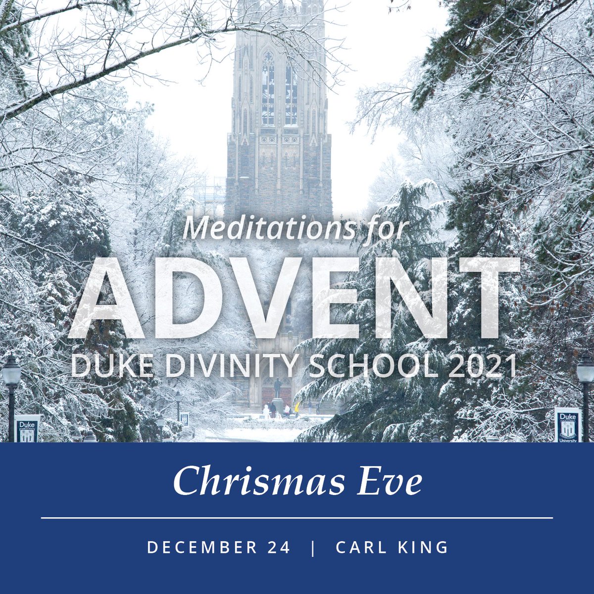 DukeDivAlumni's tweet image. On this Christmas Eve, Carl King, Associate Director of Development, presents today’s Duke Divinity meditation:

tinyurl.com/krn9vk7b