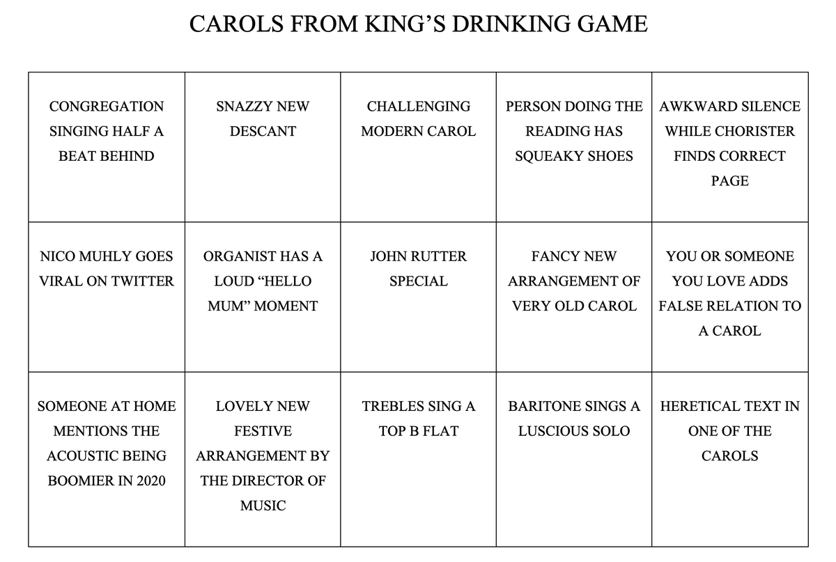 Take one (large) sip of sherry for each of these