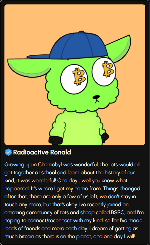 Ronald has opened up about his life and the community he loves and sees as family. come check them out! <a href="/BlackSheepSCNFT/">Black Sheep Social Club | MINTED OUT</a> #NFT #NFTDrop