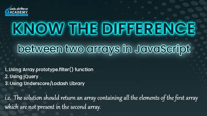 WebSkitters_Edu's tweet image. Arrays in JavaScript is a global list-like objects that performs traversal and mutation operations. The length of the array depends on how the programmer chooses to use it.  
#knothedifference #therealdifference  #arraysinJavascript  #twoarraysinJavascript #Javascript