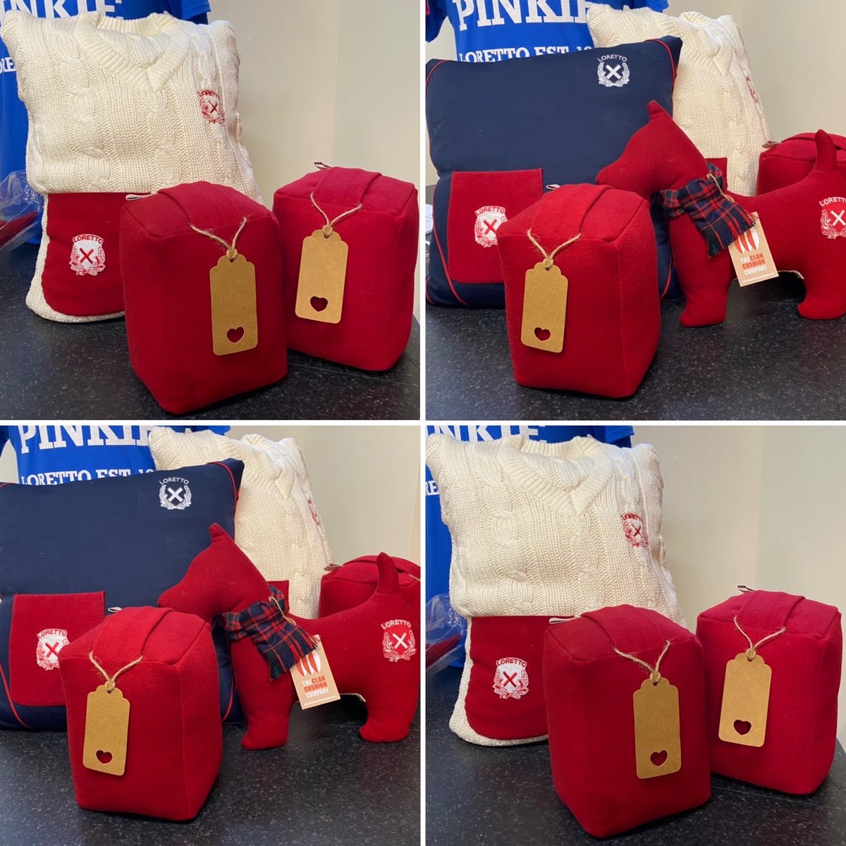 …while we are talking dogs, here’s an upcycling collaboration I’m working on with Loretto School, Musselburgh @LorettoHead where I make Scotties, cushions, doorstops, keyrings using redundant school uniform (sports kit, blazers etc) - hoping to work with other schools in 2022!😊