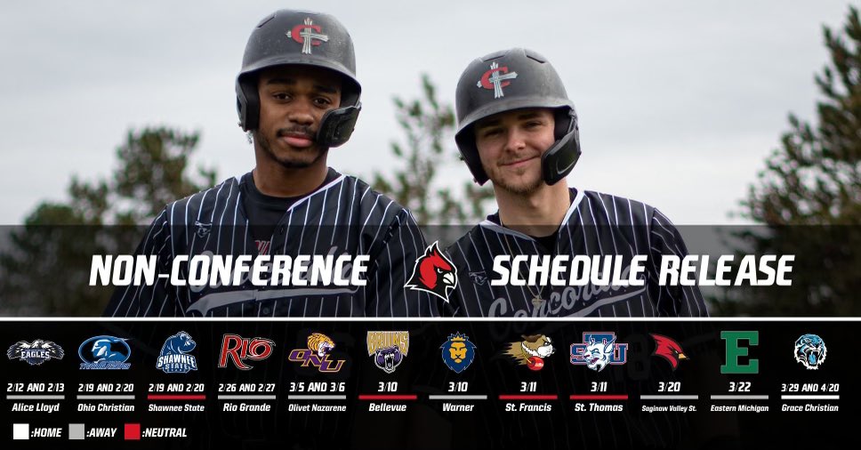 Concordia Baseball on Twitter "The DiamondCards 2022 schedule. You’re
