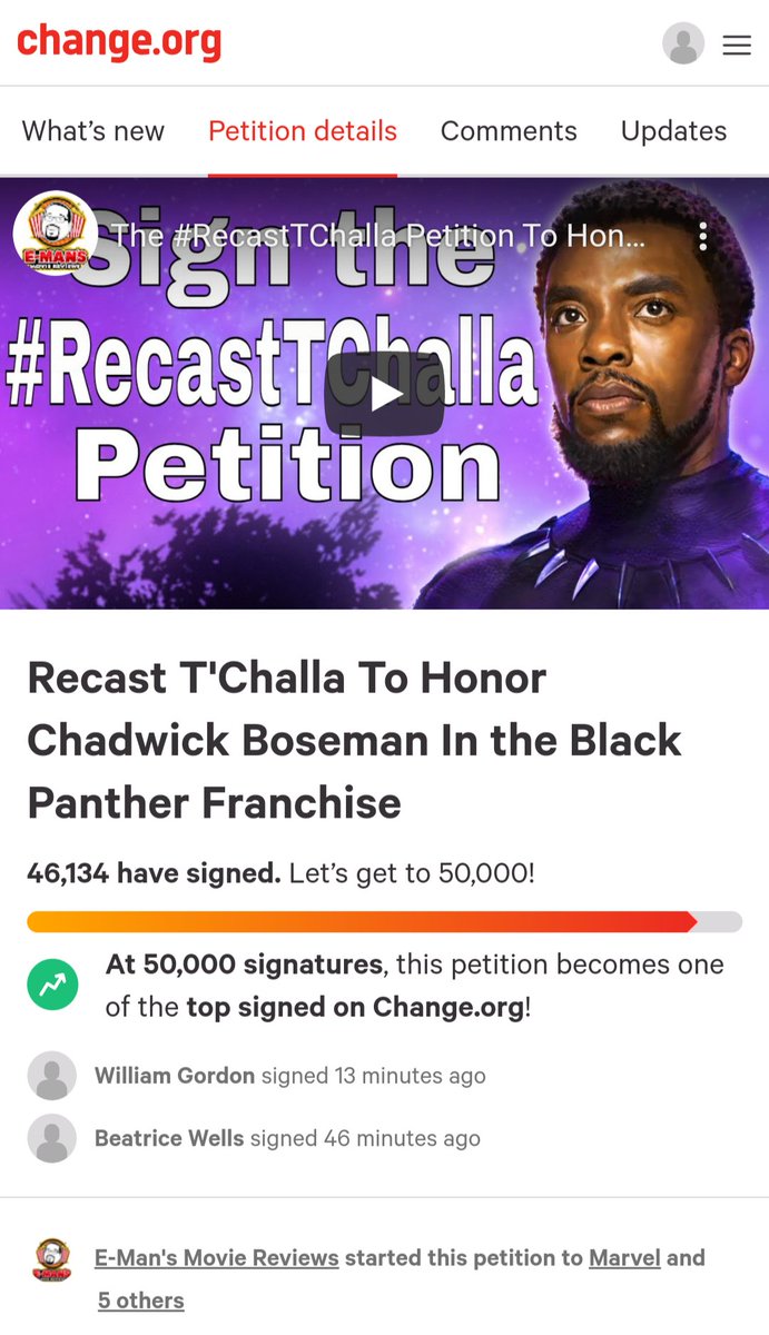 RT @TheReaIDjango: @EmansReviews @Change Let's get this!!!
#RecastTChalla #SaveTChalla 
https://t.co/yu0uvr2Xnd https://t.co/oXcl8t3MxM