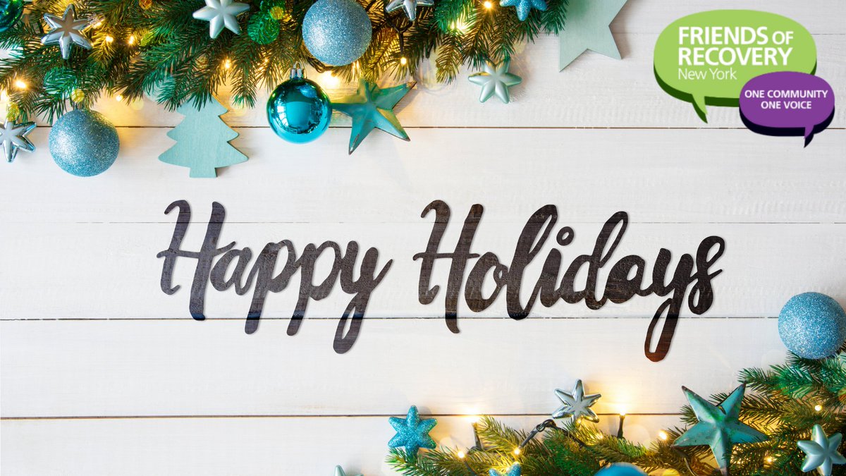 Recovery_NY's tweet photo. The holidays are a time for celebration and to spend time with loved ones. It can also be a challenging time for those in recovery. What are some tips you would offer to someone new in their recovery journey to navigate through the holidays? #standupFORRecovery https://t.co/OkUauqJA1u