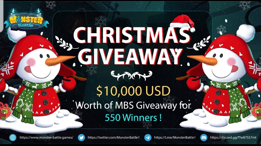 🚀 #Airdrop: Monster Battle
💰 Value: $10 worth of token
👥 Referral: $100 worth of token
📊 Market: CoinMarketCap, CoinGecko
📼 Audit: Solid Group
📘 IDO: Gamestarter, Milkyway EX, HOPPY, DAOStarter

Talk with the Telegram Bot
t.me/MonsterBattleA…

#Airdrops #Crypto