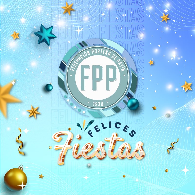 FedPortPatin's tweet photo. 🎊🎇 FELICES FIESTAS 🎄✨

Desde La Federación Porteña de Patín queremos saludar a todxs lxs que nos acompañan día a día en la pasión sobre patines, y desearle felices fiestas a la gran familia del patín.
¡Muy #FelicesFiestas! ✨🥂🎄🎅🏻🤶🏻 https://t.co/MmleZgfIjx