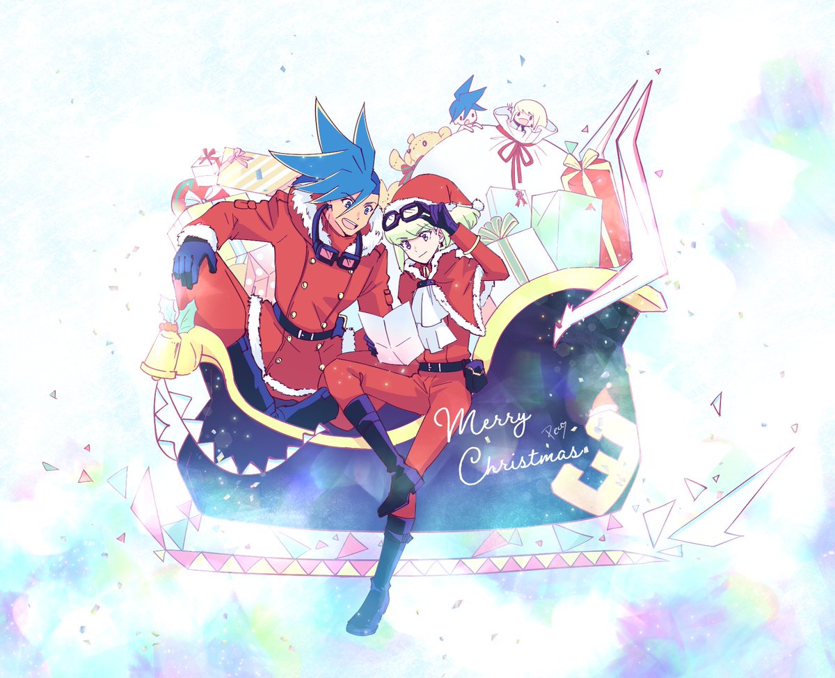 ガロ・ティモス ,リオ・フォーティア 「🎄ホリデーもお仕事してくれる人ありがとう 」|ぺこ🔥🚒のイラスト