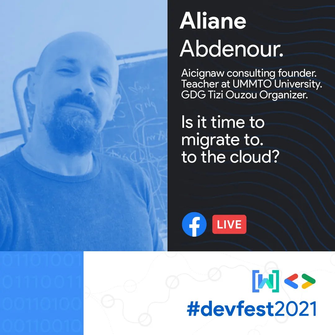 We are starting today at 18:00, 🕕
Don't miss out the live event on the GDG Saida Facebook page  !