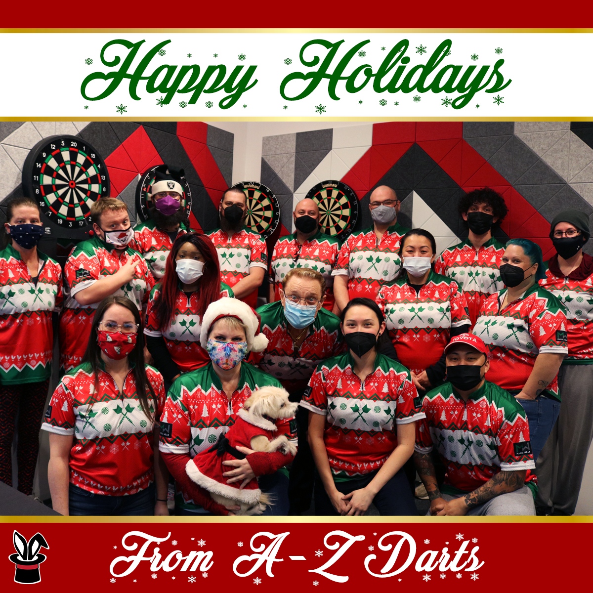 magicdartsinc's tweet photo. From our crew to yours ♥️
We hope you all have a happy and safe Holiday!
#magicdarts #azdartsfamily #happyholidays https://t.co/K9LUjqcrR0