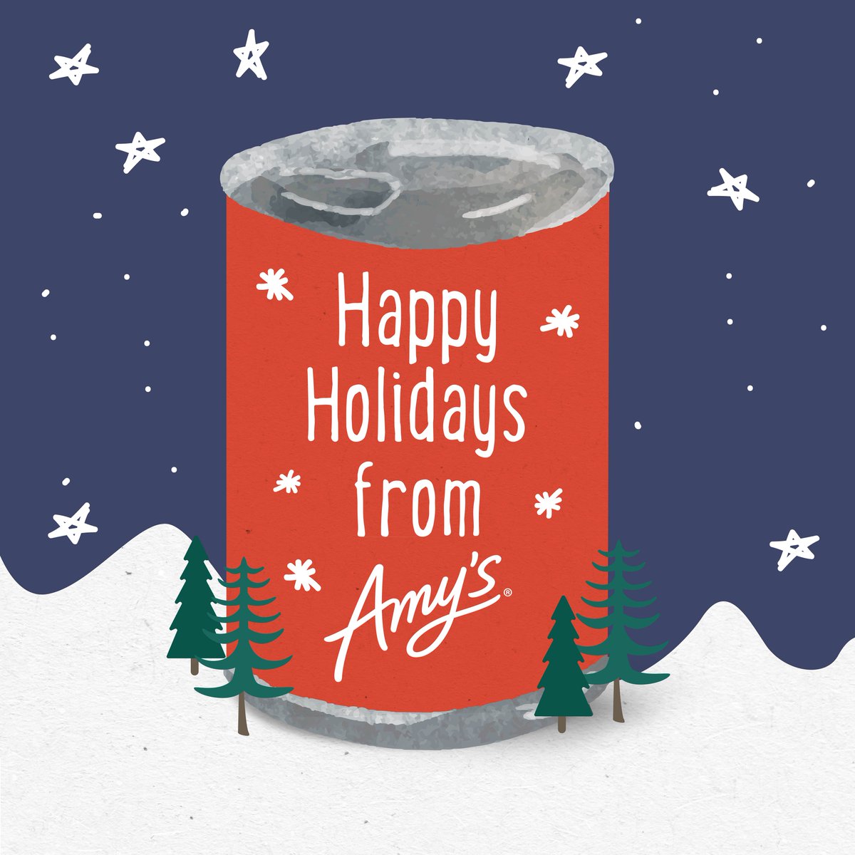 Wishing you #happyholidays from our Amy's family to yours! ❤️