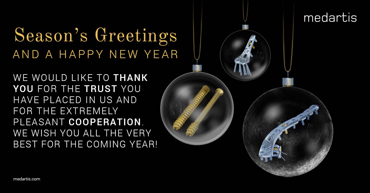 Medartis_Global's tweet photo. Merry Christmas and a Happy New Year! 
#Medartis #APTUS #orthopaedics #upperextremity #lowerextremity https://t.co/a3PH6ZQPeO
