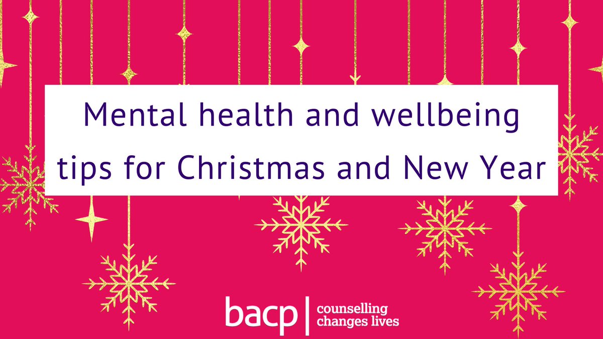 BACP's tweet photo. 12 Days of Christmas🎄 

Our members give the gift of some #MentalHealth and #Wellbeing tips to help you get through the festive period💜 

Find all the tips here ➡️ https://t.co/HOPUnbYKV2 https://t.co/c1UJdrI6YD
