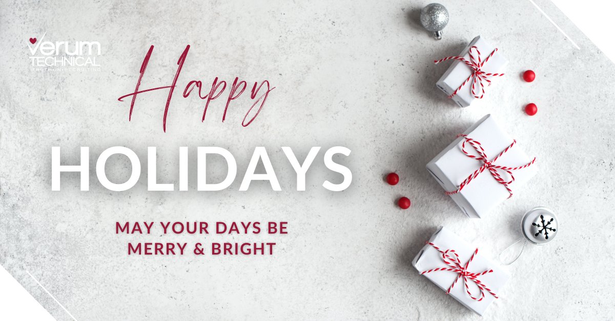 VerumTechnical's tweet photo. Warmest wishes for a holiday season filled with joy and celebration from your team at Verum Technical!

#happyholidays https://t.co/xpIlclPYFz