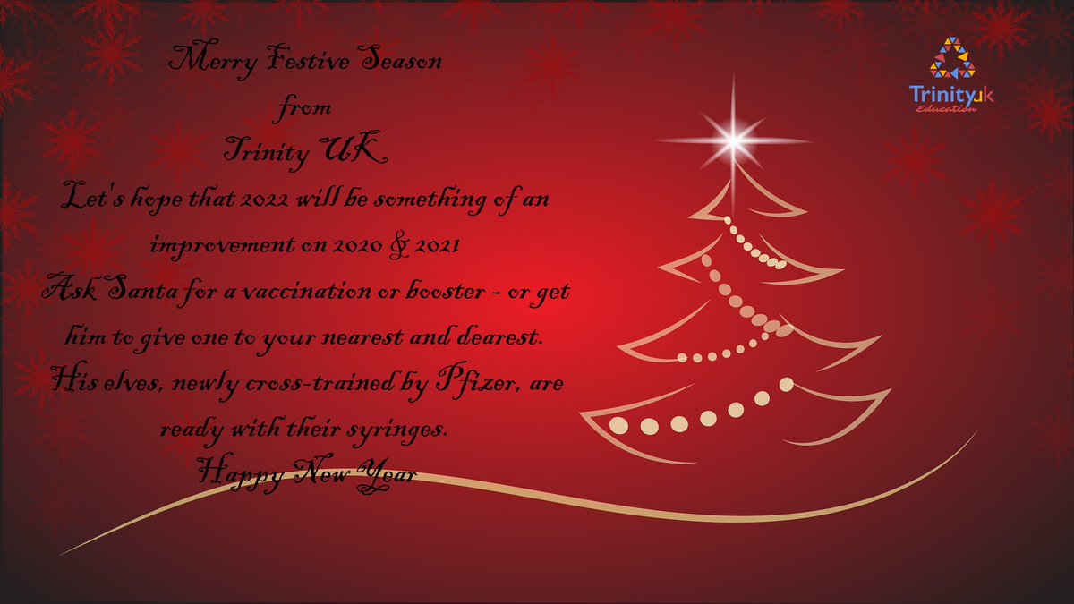 TrinityIntEd's tweet image. Other vaccines are available, but the space for my text wasn&apos;t!
Enjoy the next few days.