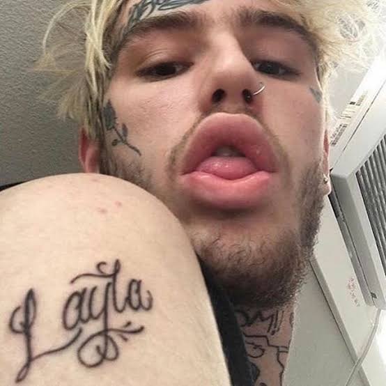 Seeing a lot of people posting their peep tattoos here Got his pink  panther neck tat a couple months back  rLilPeep