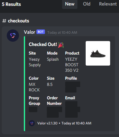 Bot: @wrathsoftware @ValorAIO Proxies: @VillainProxies @OculusProxies @Rainbow_Proxy @HypeProxiesio Emails: @OneClickCorner Groups: @WeAreMalice @nestio_ @Ecnarudne1 Notes: Overall great drop @BanginServices ACO Provider message/dm me if you want ran