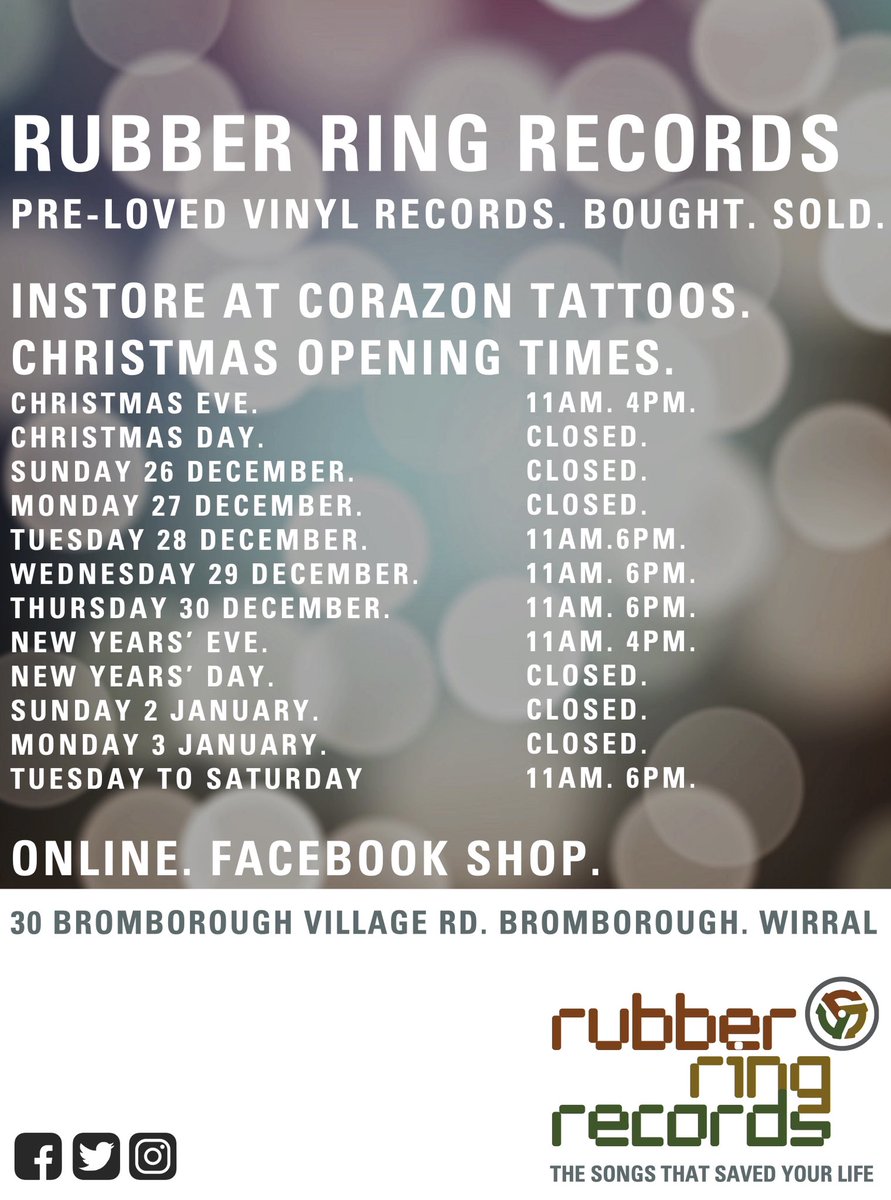 RubberRingRec's tweet photo. We’re all wrapped up and ready for the big day! We wish our everyone the very best for the holidays.

Our friends at Catherine Braidy (262 Aigburth Road L17 9PJ) are open Christmas Day 10.30 til 1 should anybody need a friendly face. There’ll be a warm drink &amp; croissant waiting. https://t.co/N2B9Ifn1pm