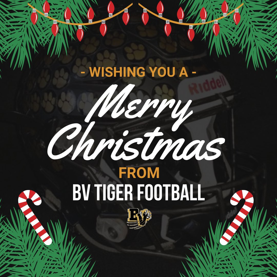 BVTouchdownclub's tweet image. Wishing you peace, health &amp;amp; happiness this holiday season from all of us at BV Tiger Football.