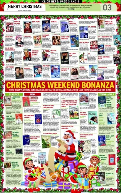 TOIStudent's tweet photo. #Christmas bonanza in the #weekend edition: Some #unconventional, some #classics, choose the #books and #movies you’d love to watch and read this #Xmas. Also, know about the Christmas celebrations across the globe. Download edition from https://t.co/J1ZG2j0Vsx 
#festivecheer https://t.co/LsrasLTzpP