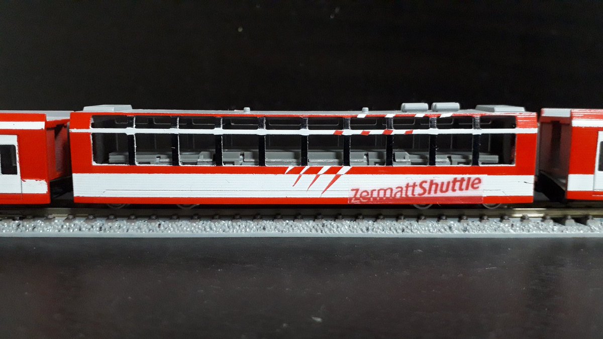 mei6839f's tweet photo. Matterhorn Gotthard Bahn
BDSeh4/8 ZermattShuttle 完成です。
#MGBahn #GTW #瑞西米軌 https://t.co/4RALdujeHU
