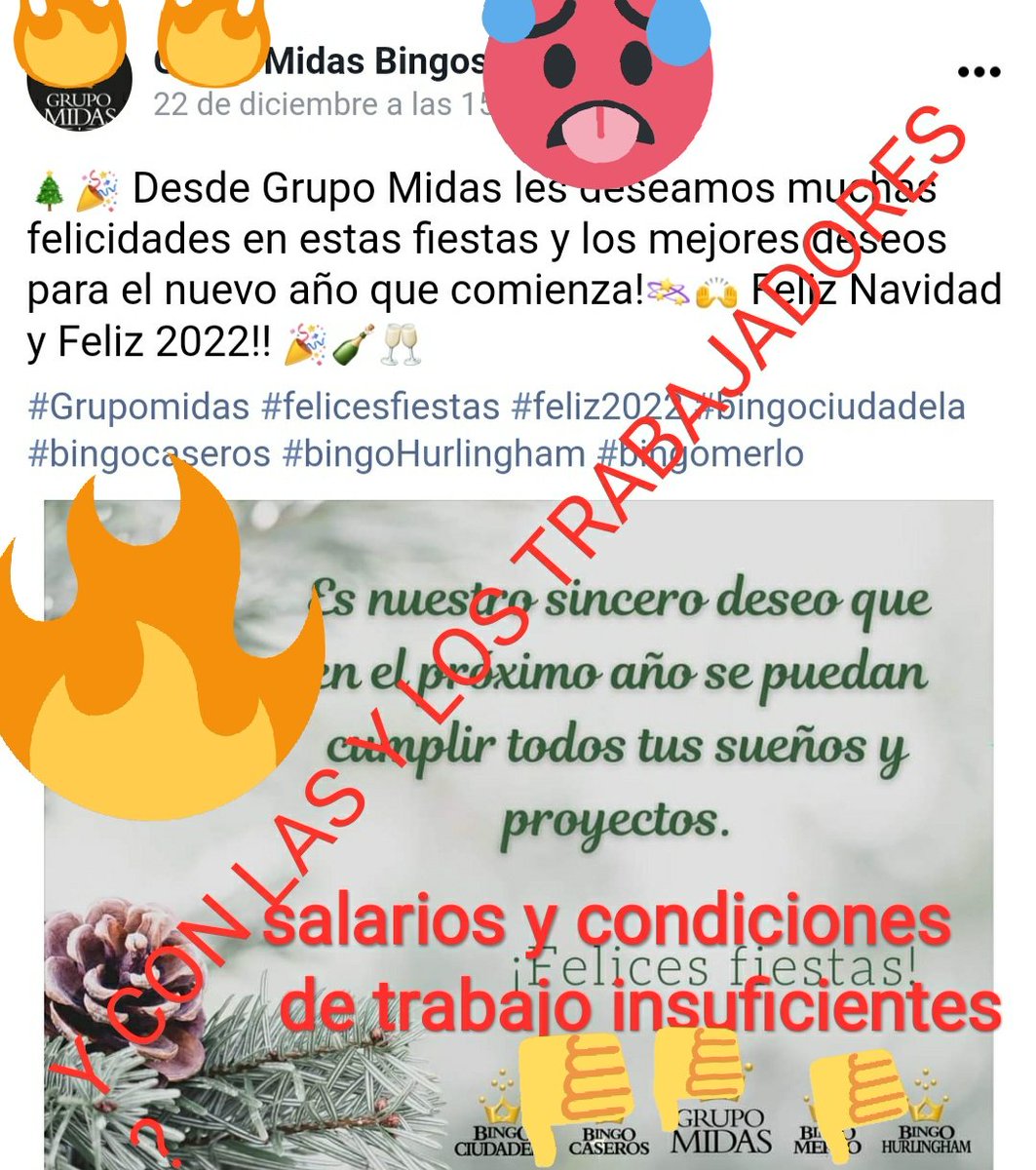 ALEARAG_MIDAS's tweet photo. #Basta de desidia con el trabajador #Basta de abusos
#TuBono 3000 veces una vergüenza y ofensa para las y los trabajadores
#NO queremos Milagros de Navidad, Bingo Ciudadela y Bingo Oro háganse cargo y no más incumplimientos #SALARIOS ACORDE A LA ACTIVIDAD DE JUEGO.@PlazibatAndrea https://t.co/LmRNS7MOtA
