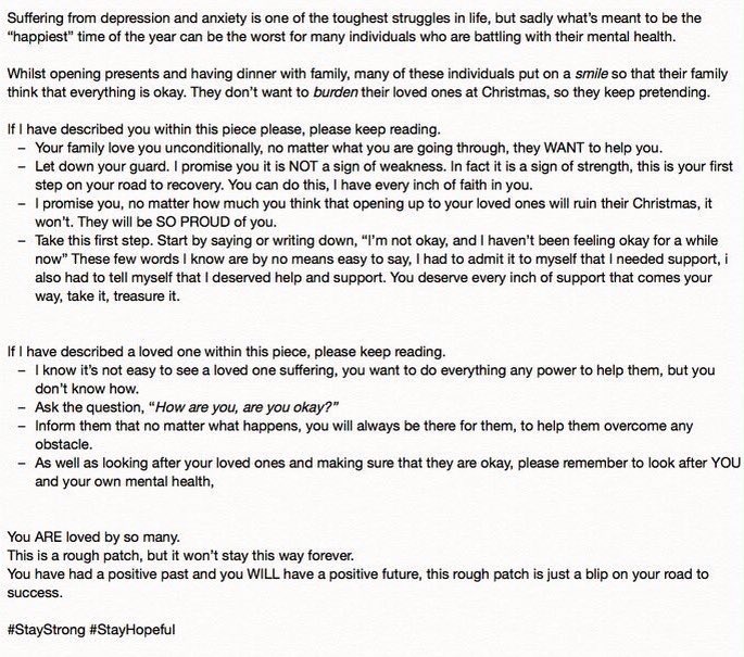 Bully_Dont's tweet photo. Look after your #mentalhealth over the #Christmas period. Ask for help, you deserve it #StayStrong ❤️ https://t.co/bRulszDirX
