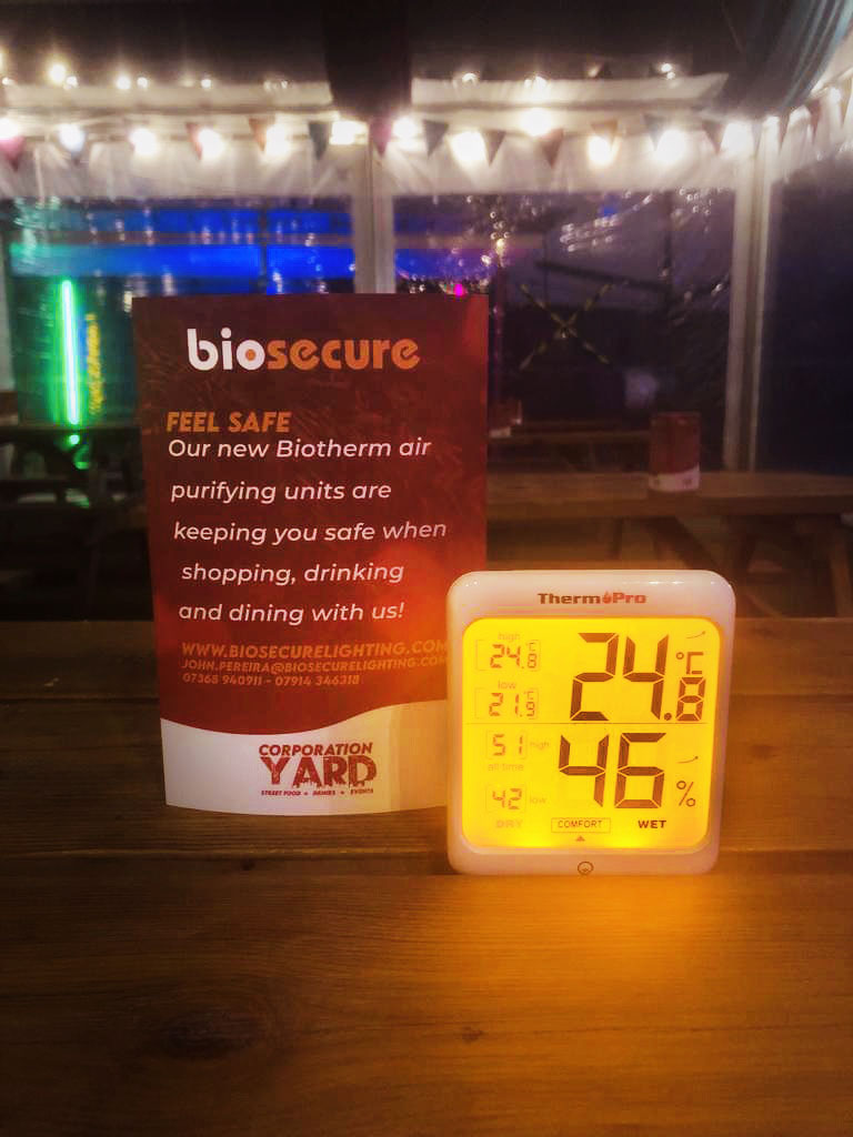 CorpYard's tweet photo. With our brand new heating system you will be extra cosy...and with our Biosecure air purifiers you will be extra safe! Join us for a Christmas supper! https://t.co/tvpl5BjYhk