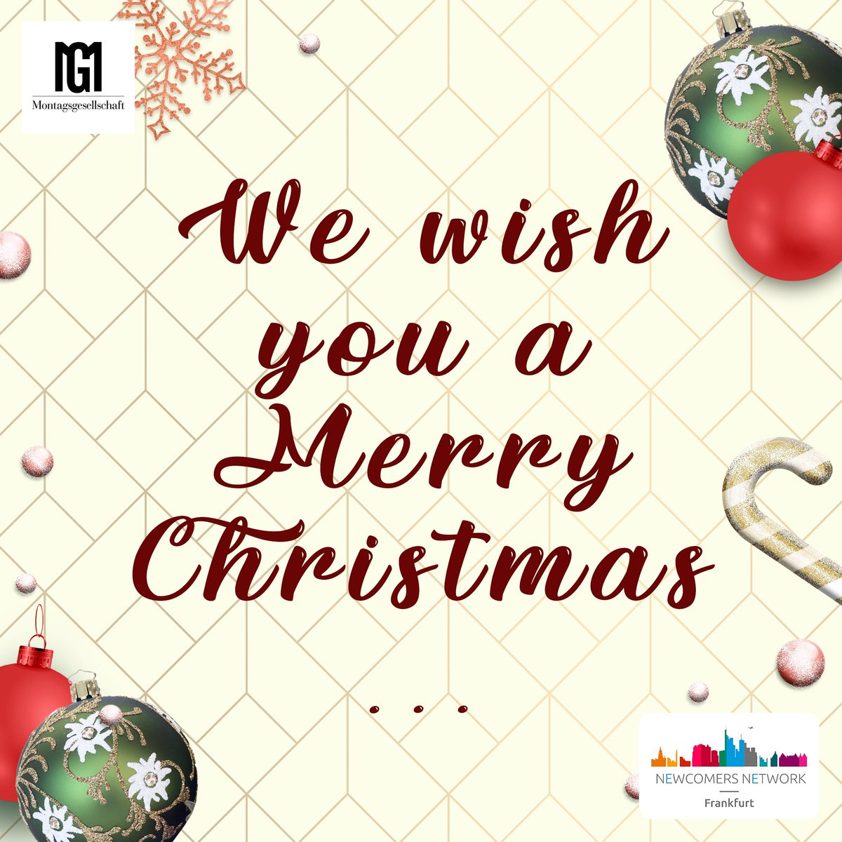 We wish you a merry christmas and we hope that you will spend the days with your loved ones 🤍

#newcomers #christmas