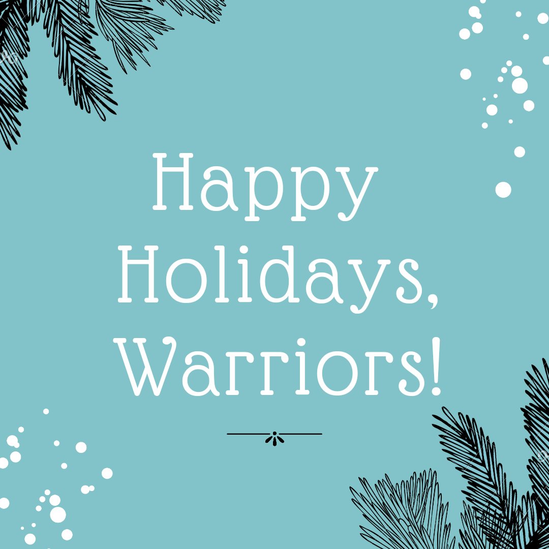 UWHealthyU's tweet photo. Happy holidays, Warriors! 

Take this time to relax, recharge, and have a safe and happy holiday break.

See you in the new year!
#uwhealthyu https://t.co/BAWq63aWV3
