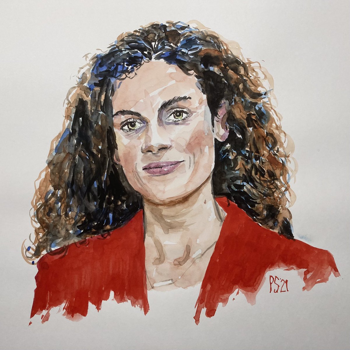 #sterrenophetdoek #annadrijver #aquarellen #peterstolkkunst.nl