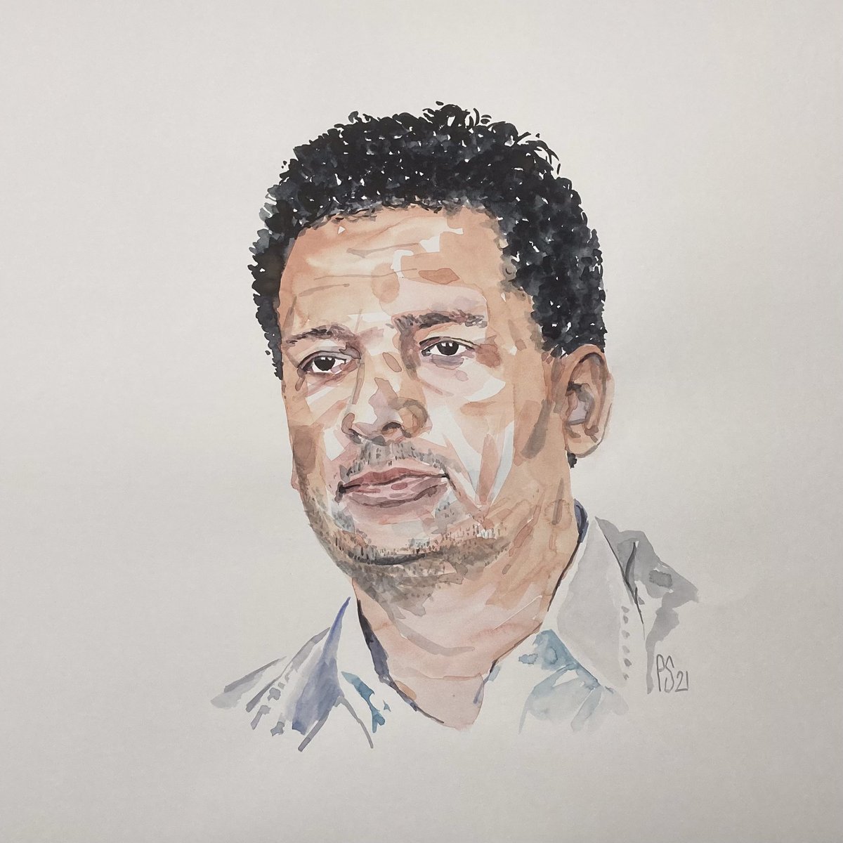 #sterrenophetdoek #gerrieickhof #aquarellen #peterstolkkunst.nl