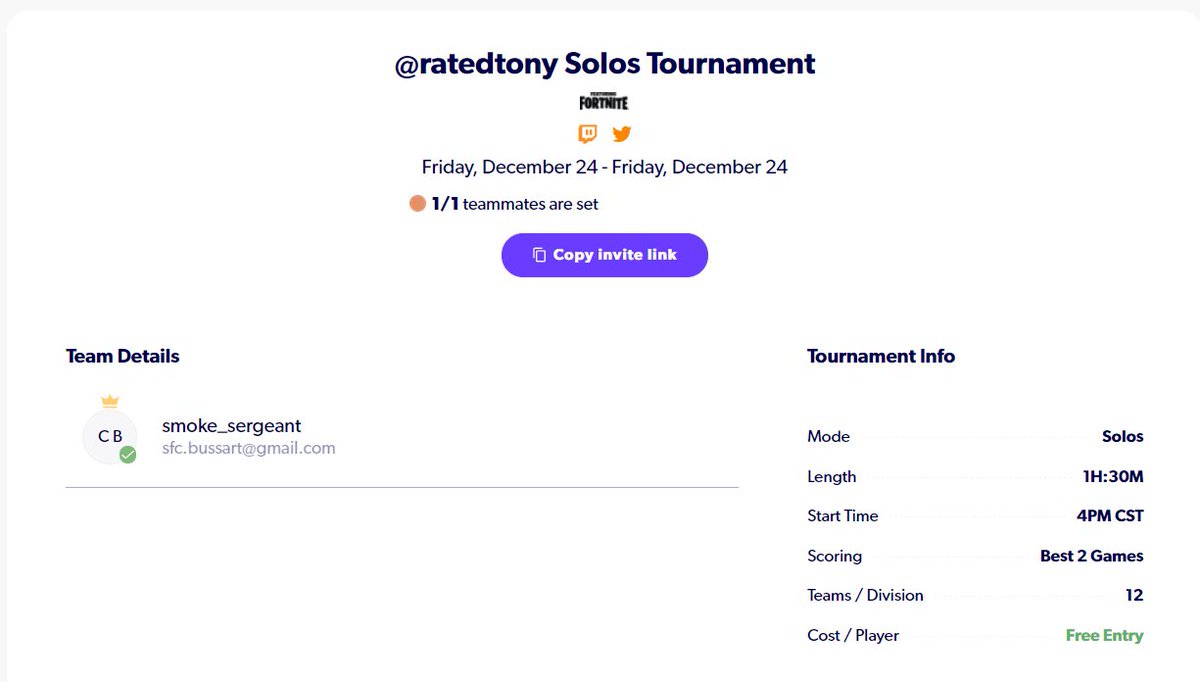 Going to give my try at Solos again today!!! Come check out the game play!!!

twitch.tv/smoke_sergeant

<a href="/ZLeaguegg/">Z League</a> <a href="/DrinkWraith/">Wraith Energy</a>