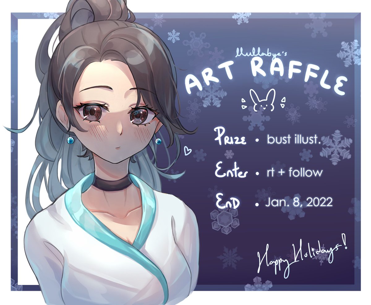 happy holidays 😊 my gift to you, an art raffle to end the year.

❄️follow + rt to enter // ends January 8, 2022
☃️optional: tell me one of your new years goals!