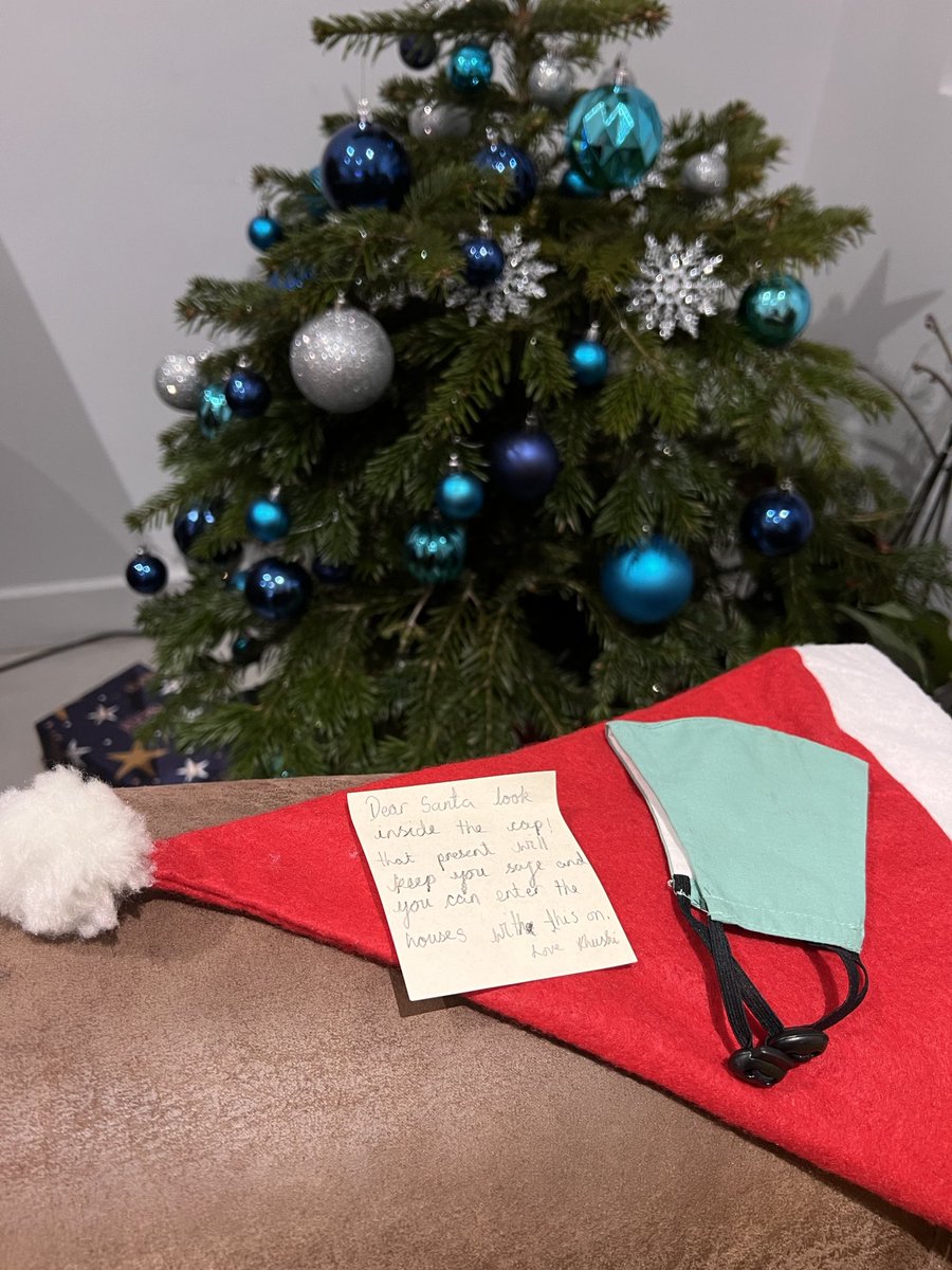 Haha A Sensible gift to Santa 😅 ! 😷 🎁