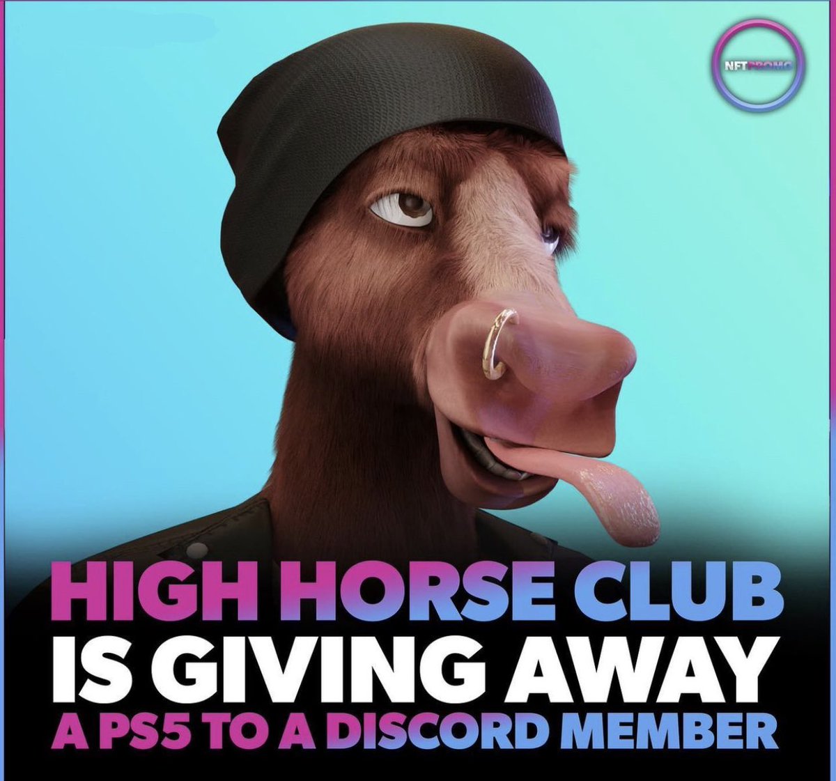 PS5 Giveaway + 25 WL spots:

1️⃣ Follow <a href="/highhorsehouse/">High Horse House</a> (Instagram &amp;Twitter)
2️⃣ Retweet this post
3️⃣ Tag 3 friends
4️⃣ Join our Discord
5️⃣ Post proof down below