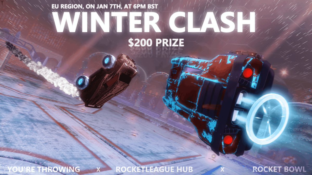 Rocket League Hub (@rlhubofficial) on Twitter photo RLH x <a href="/RocketBowl/">Rocket Bowl</a> x <a href="/YThrowing/">You're Throwing</a> $200 Tournament
Clear your schedules because we are BACK with another huge tournament! 🏆
🎮 3v3 #RocketLeague - Double Elimination
💰 $200 + <a href="/matcherino_/">Matcherino</a>
⏰ January 7th @ 6:00 pm GMT
🌍 Europe
🔖 Smash.gg/tournament/eu-… RLH x <a href="/RocketBowl/">Rocket Bowl</a> x <a href="/YThrowing/">You're Throwing</a> $200 Tournament
Clear your schedules because we are BACK with another huge tournament! 🏆
🎮 3v3 #RocketLeague - Double Elimination
💰 $200 + <a href="/matcherino_/">Matcherino</a>
⏰ January 7th @ 6:00 pm GMT
🌍 Europe
🔖 Smash.gg/tournament/eu-…
