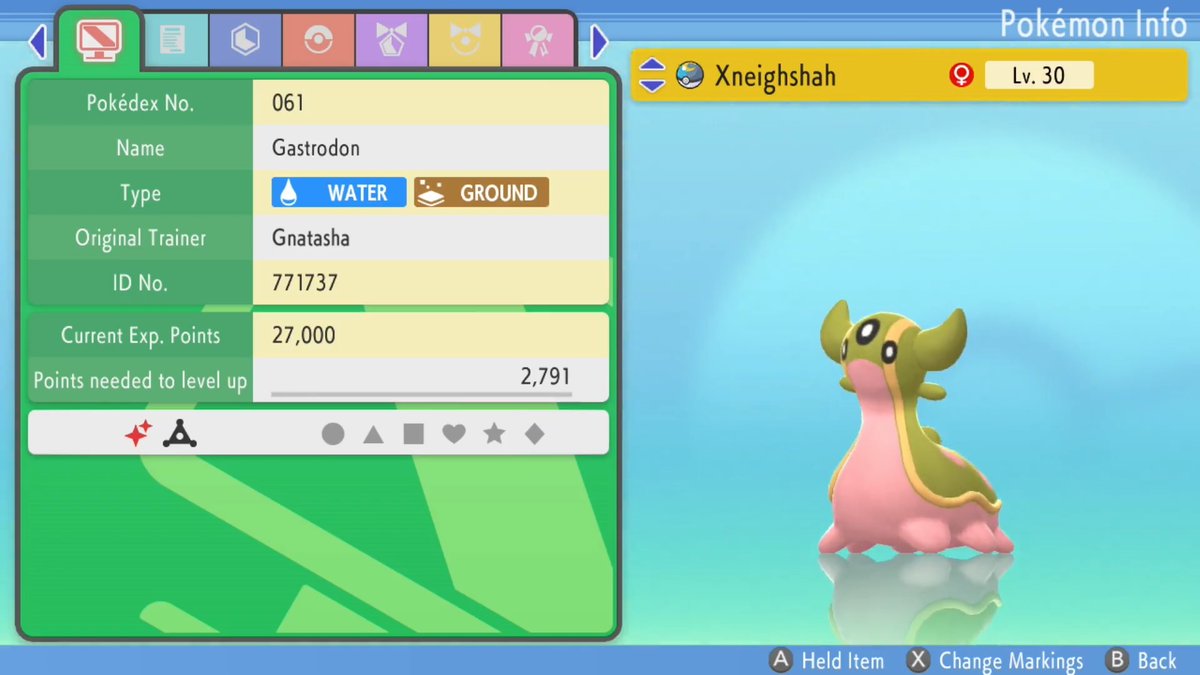 KindVullaby's tweet photo. My #PokemonShiningPearl DTQ is complete! Shiny Gastrodon showed up after 2,426 encounters in the Grand Underground. This is one of my favorite Pokemon ever so I thought it would be fitting to end the DTQ with her. Can't wait to finish the game with this team! https://t.co/i3crYednDS