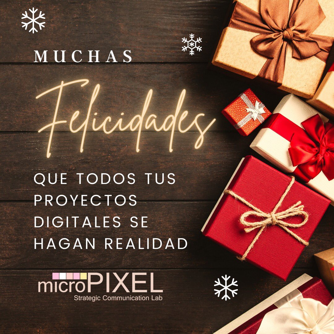 GastonRudich's tweet photo. ¡Que todos sus Proyectos Digitales se hagan realidad! Por otro año repleto de desafíos 🎄🥂🎅🏻
#microPIXEL ➡️ Comunicación estratégica y transformación digital. Desarrollo de contenidos, diseño y multimedia, creadores de Plataformas y Apps con Help Desk ☎️ https://t.co/q5TpmXQZrg https://t.co/hyg6GW2HVq