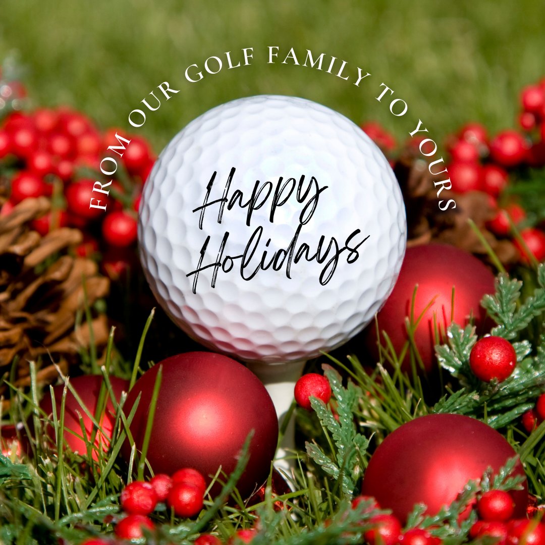 We hope your holiday season is merry and bright! Warm wishes from our golf family to yours! 🎄